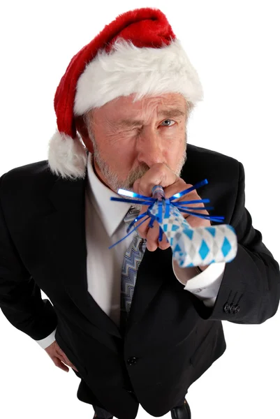 Business Santa noise maker — Stock Photo, Image