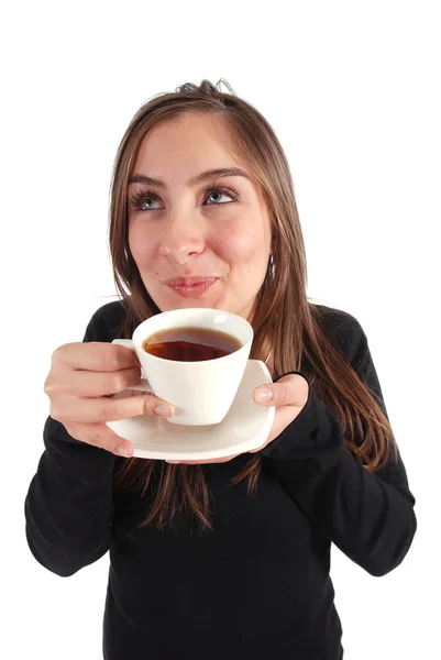 stock image Woman enjoying tea