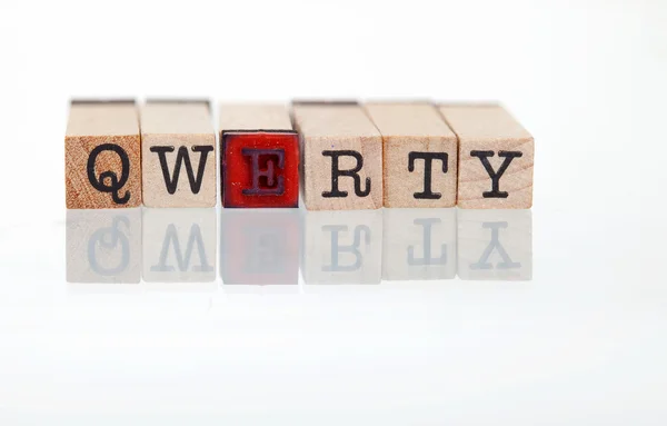 QWERTY keyboard layout — Stock Photo, Image