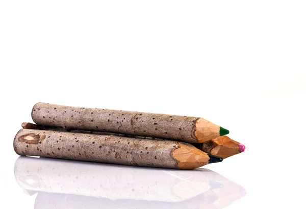 stock image whole branch color pencils