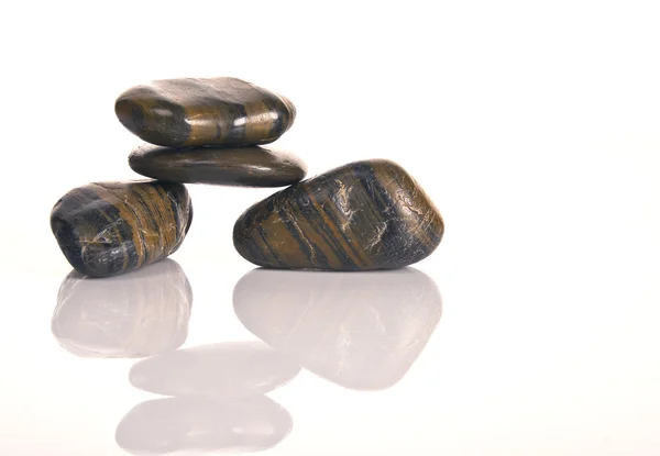 STACKED BROWN PEBBLES — Stock Photo, Image