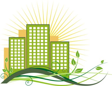 Green city clipart