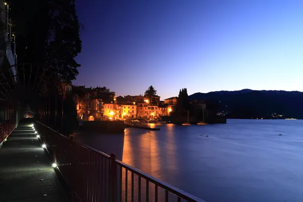 Jezero Como v noci — Stock fotografie