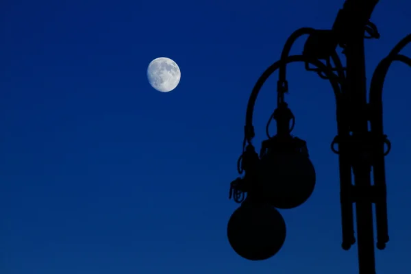 stock image Moon in the sky of Milan, Italy