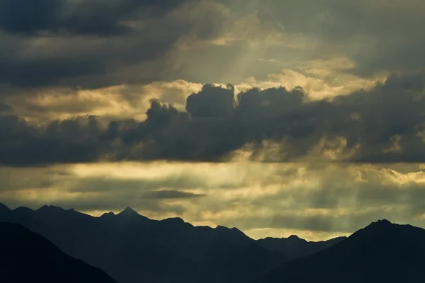 Sonnenuntergang & Alpen — Stockfoto