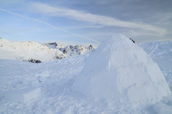 Alpes e inverno — Fotografia de Stock