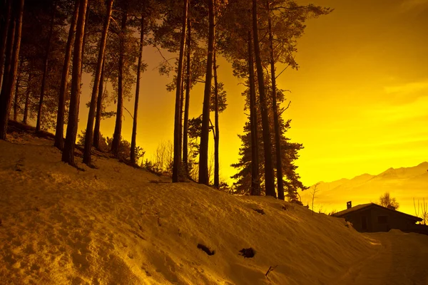 Alps at sunset - Poira(Valtellina) - Italy — Stock Photo, Image