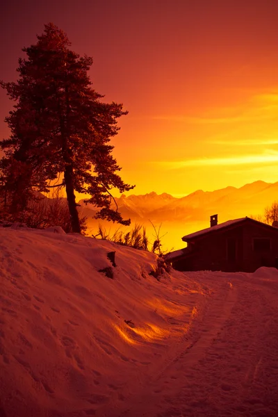 Stock image Alps at sunset - Poira(Valtellina) - Italy