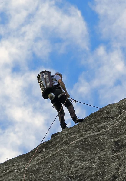 Bouldering, vandring & klättring — Stockfoto