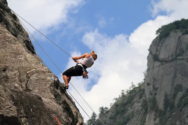 Bouldering, escursionismo & arrampicata — Foto Stock