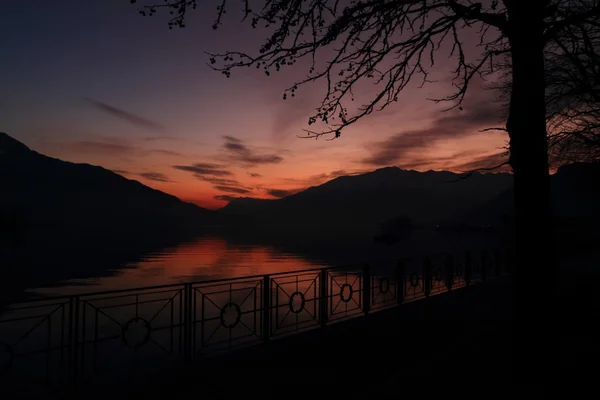 Como lake at sunset — Stock Photo, Image