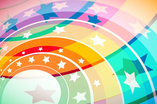 Stjärnor i rainbow — Stock vektor