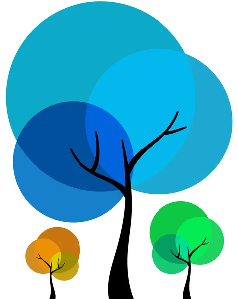 Renkli ağaç — Stok Vektör