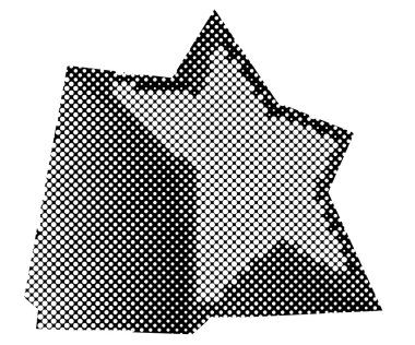 3B vektör noktalı yıldız