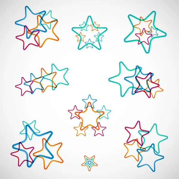Sada hvězduppsättning av stjärnor — Stock vektor