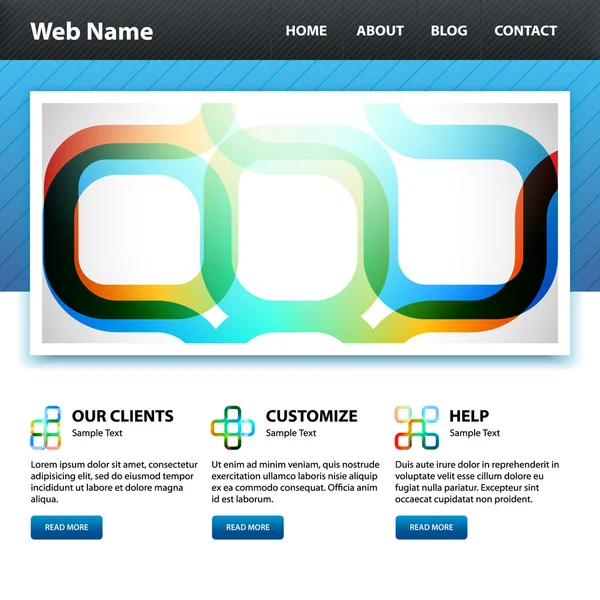 Vector website arco-íris modelo desig colorido —  Vetores de Stock