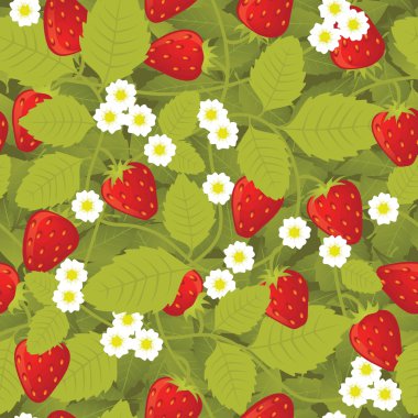 Strawberry seamless pattern clipart