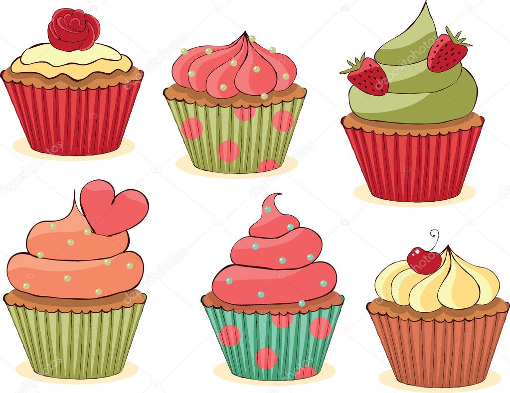 Sketchy Cupcakes Set.