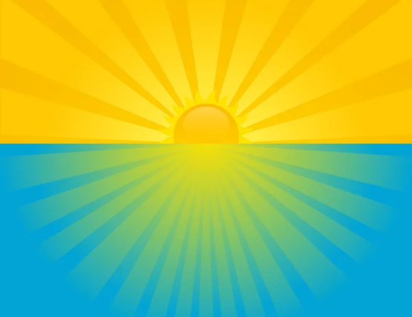 Západ slunce na moři. — Stockový vektor