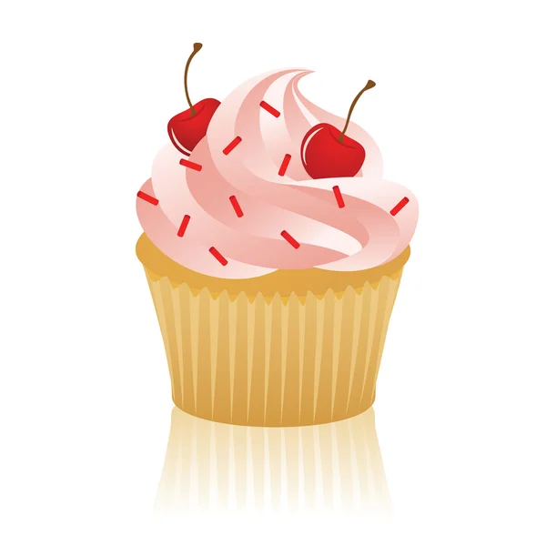 桜のカップケーキ — ストックベクタ