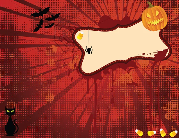 Hallowen Banner assustador —  Vetores de Stock