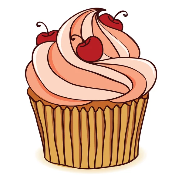 Cherry cupcake — Διανυσματικό Αρχείο