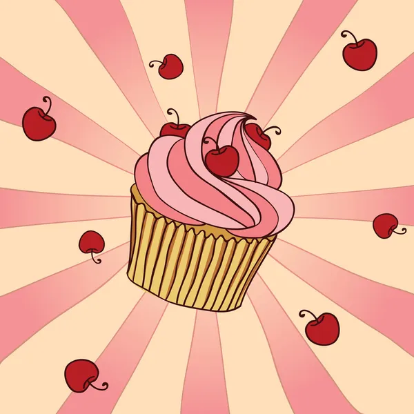 Gâteau délicieux — Image vectorielle