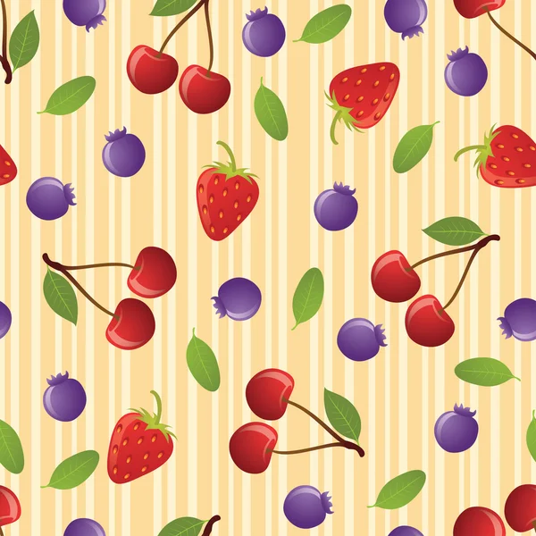 딸기 원활한 패턴 — 스톡 벡터