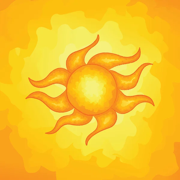 Hete zon — Stockvector
