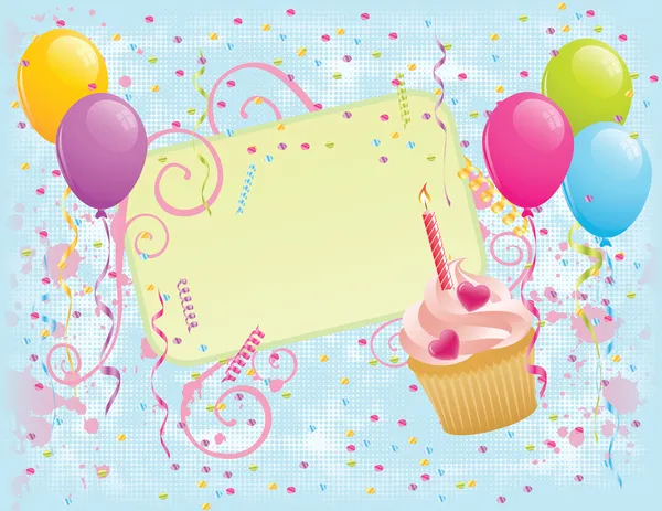 Doğum günü kartı — Stok Vektör