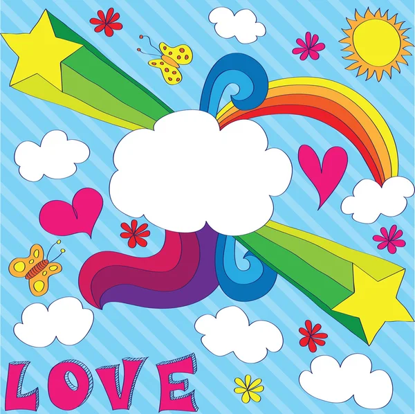 Láska je ve vzduchu! — Stockový vektor