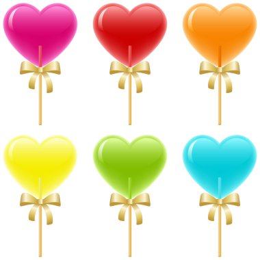 Heart Lollipops clipart