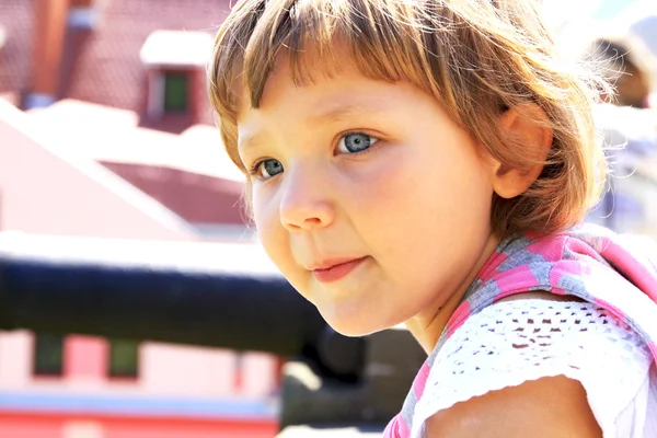 Portrét čtyři roky stará dívka — Stock fotografie