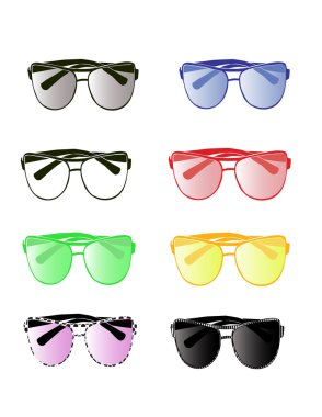 Colorful sunglasses clipart