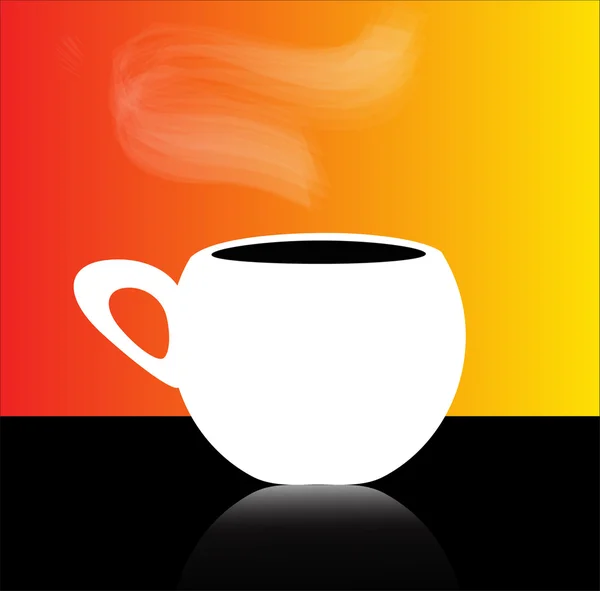 Witte kop koffie met aroma — Stockvector