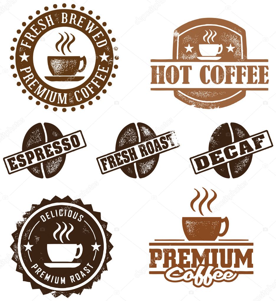 Vintage Style Coffee Stamps
