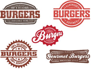 Classic Burger Stamp clipart