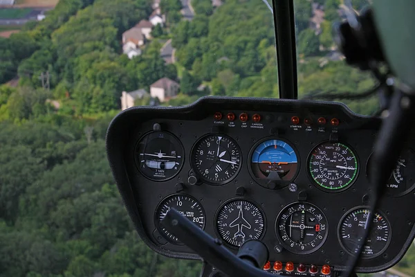 Helikopter cockpit — Stockfoto