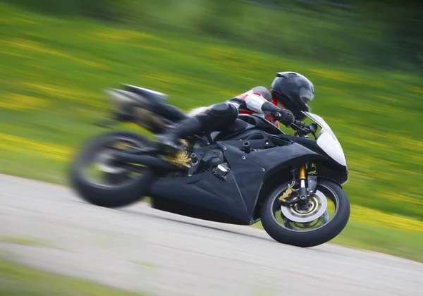 Sportbike motosiklet yarışçısı — Stok fotoğraf