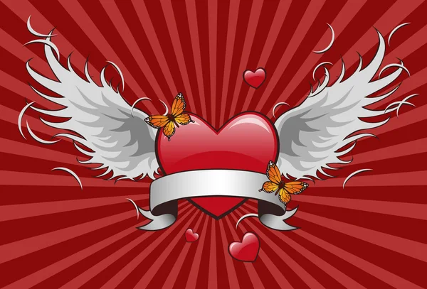Amour avec l'aile — Image vectorielle