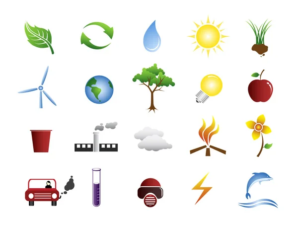 Icônes environnementales — Image vectorielle