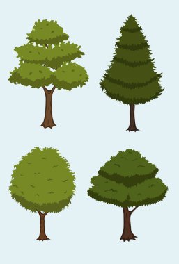 karikatür ağaç toplama