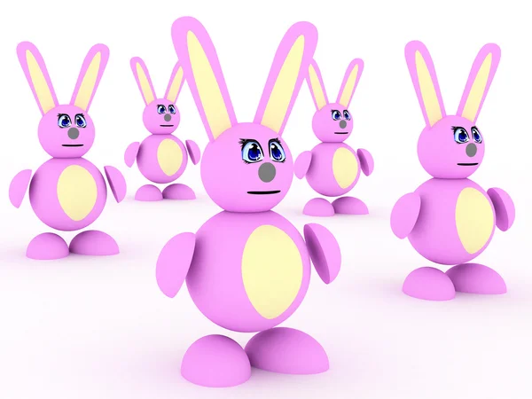 Conejos rosados — Foto de Stock