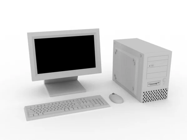 Grijze computer — Stockfoto