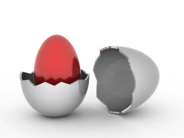 Egg in egg — Stock Photo, Image