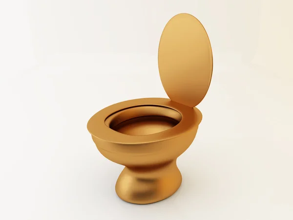 Guld toalett — Stockfoto