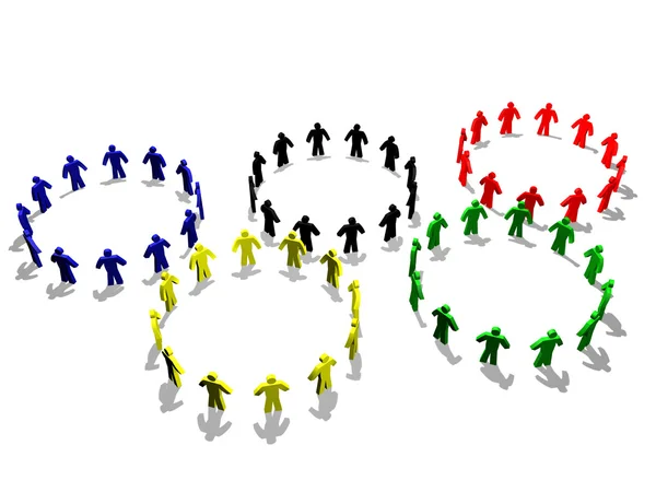 Das olympische Symbol lizenzfreie Stockbilder