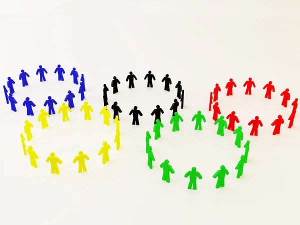 Олімпійський символ Ігри Стокове Фото