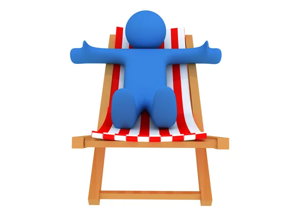 Persona sulla chaise longue — Foto Stock