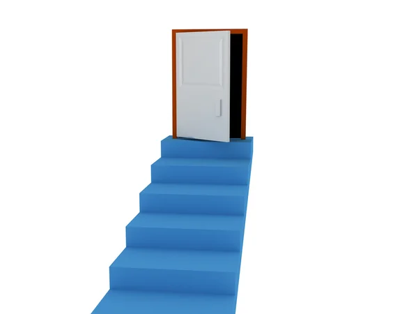 Treppe und Tür — Stockfoto